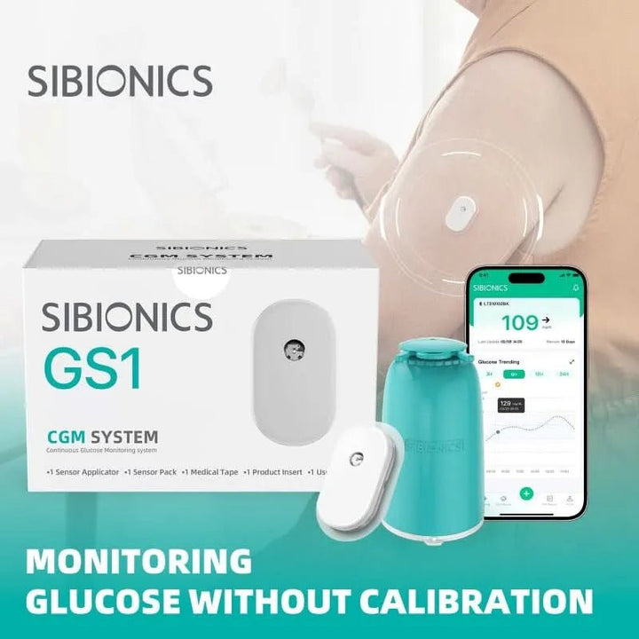 SIBIONICS GS1 CGM-systeem voor continue glucosemonitoring